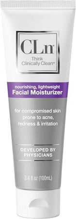 CLn Facial Moisturiser - Soothes & Calms Skin, Helps Reduce Appearance of Redness, Locks in Moisture without Clogging Pores, Niacinamide & Ceramide Complex, Dermatologist & Clinically Tested, 100ml