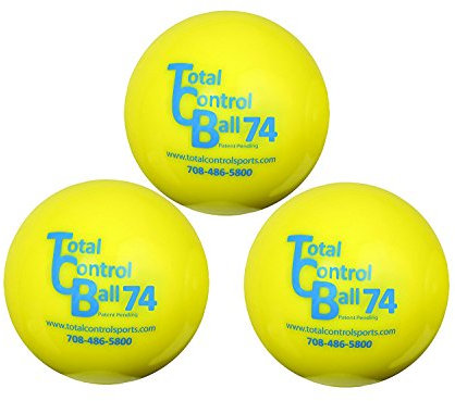 Total Control Sports Trainings-Baseball-Schlagball, Größe 74, 3 Stück