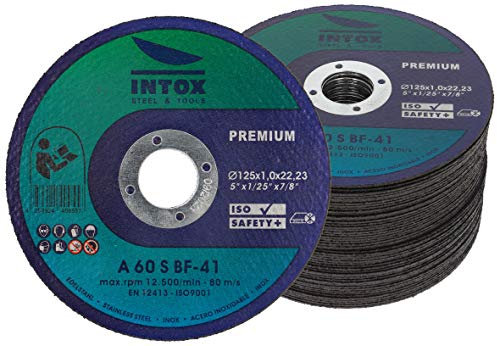INTOX 125mm x 1,0mm Trennscheiben 50er Set für präzises Metall Schneiden INOX Flexscheiben Winkelschleifer Premium Qualität