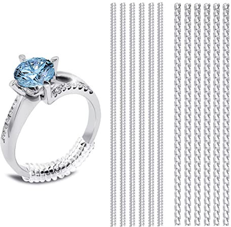 Unsichtbare Ringgrößenversteller, 2 Größen von 12 Packungen für lose Ringe, für Männer und Frauen, passend für alle Ringe