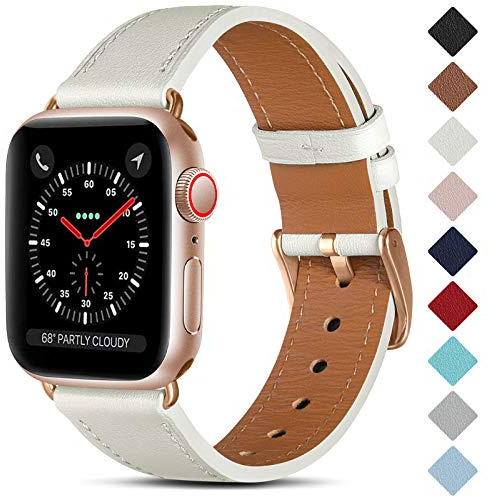 CeMiKa Bracelet en Cuir Compatible avec Apple Watch Bracelet 38mm 40mm 41mm 42mm 44mm 45mm 46mm 49mm, Cuir Véritable Bande de Remplacement Compatible avec iWatch Séries 10 9 8 7 6 5 4 3 2 1 SE/Ultra