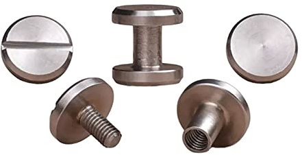 20 stücke 3-8mm Edelstahl Flachkopf Chicago Schrauben für Leder Handwerk DIY Dome Kopf Durchmesser8mm