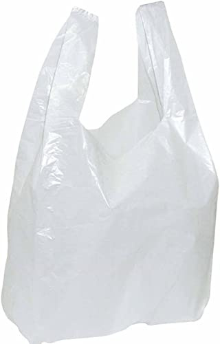 100 Stück 300x200x600mm Hemdchentragetaschen Plastik-Beutel Tüten Robust | weiß Tragetasche Hemdchenbeutel, für Imbiss, Kiosk, Laden & Markt Plastiktüten, Shopper Bags, Plastik-Beutel