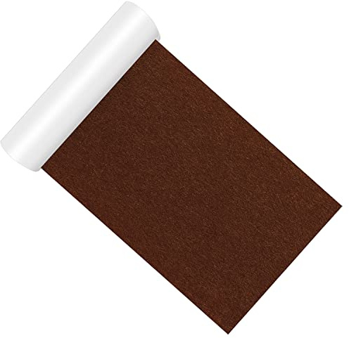 Large Self-Adhesive Felt Glides, 20x150 cm Felt Pads Self-Adhesive Furniture Glides, Dark Brown Adhesive Gliding Mat Tape Strong Felt Strips for sofa, couch, table legs, chair furniture feet