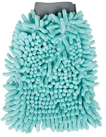 TURBOCAR - Guanto per auto - Guanto in microfibra ciniglia - Alta densità - Proprietà elettrostatica - Uso a secco o bagnato - Efficace anche senza detersivo - per abitacolo e corpo