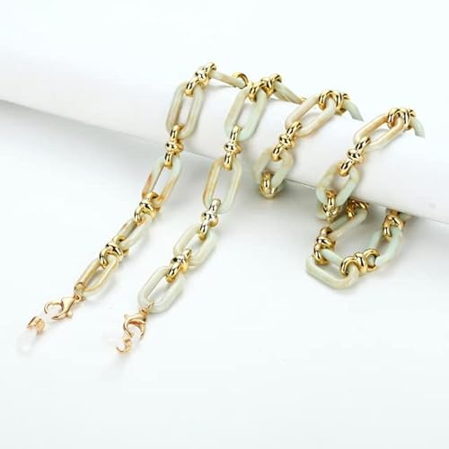 SOREZE Acrylic Button Chain Eyeglass Glasses Chain Women Anti-lost Mask Hanging Sunglasses Lanyards Hold Cord Strap Rope Necklace