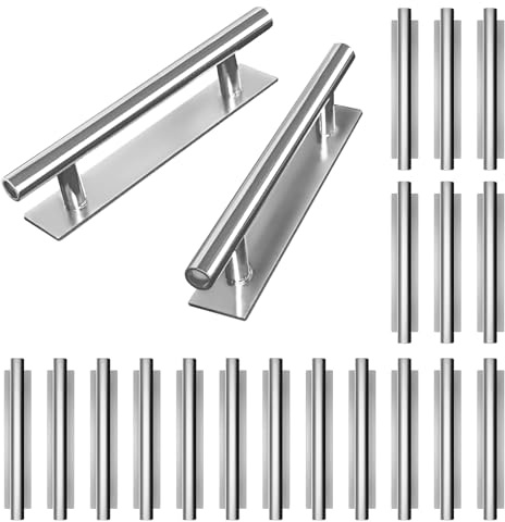 kwa heri Self-Stick Push Pull Helper 20 Pack Hidden Cabinet Handle ABS Plastic Door Window Wardrobe Handle Instant Cabinet Drawer Furniture Handles