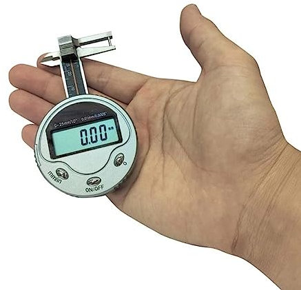 DLUXCA Calibro di Spessore del Diamante della Gemma di 0-25mm 0,01mm, Calibro del Gioiello di Digital del Calibro, Calibro di Digital della Tasca del Calibro di Minitype della Pietra preziosa