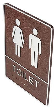 STOBOK Cartello Bagno Adesivo Murale Per Wc Creativo Cartello Per Bagno Adesivo Artistico Decalcomanie Decorativo Materiale Resistente Durevole