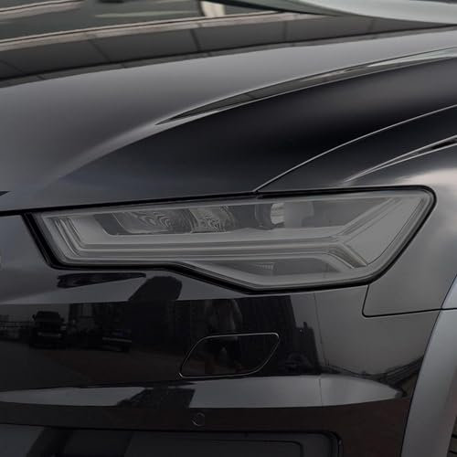 JCAKES 2 Stück Auto-Scheinwerfer-Schutzfolie, getönt, Vinyl, transparent, TPU-Aufkleber, für Audi A6 C7 4G S6 RS6 2012–2018