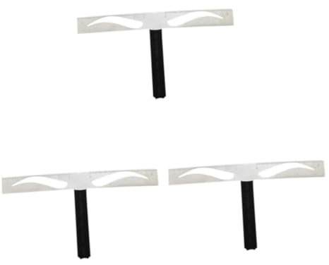 Healeved 3 Stk Augenbrauenlineal Schablone Zur Augenbrauenpflege Schablone Zum Formen Der Augenbrauen Augenbrauenformen Schablone Augenbrauen-tools Dreieckiges Lineal Rostfreier Stahl