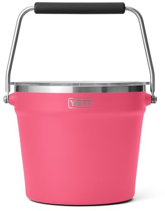 YETI Rambler Seau à glace isotherme à double paroi avec couvercle, rose tropical
