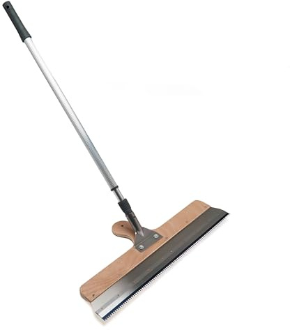 Großflächenrakel 560mm mit Teleskopstiel Stehrakel Zahnrakel Standrakel Flächenrakel