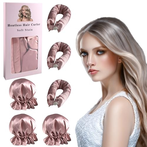 lafo 3 Stück Heatless Curls Set - Über Nacht Locken ohne Hitze, DIY Overnight Blowout Hair, Rutschfest für Langes und Mittleres Haar, Heatless Curls für Alle Haartypen