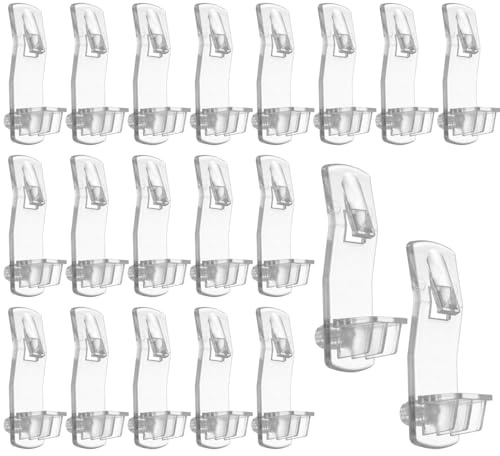 20st Regalstützstifte, Transparent Regalstifte Selbstsichernde Halterungsklammern Regalstifte für Löcher mit 0,64cm Durchmesser und 2cm Regale Möbel Küche Schrank