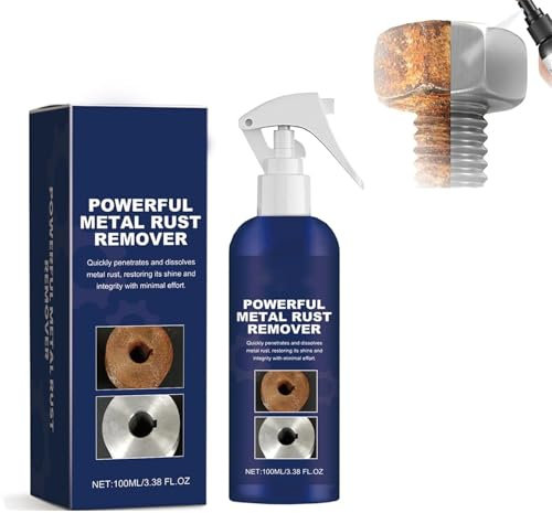 2024 Neu Kraftvolle Metall-Rostentfernung, 100ml Rostentferner für Metall, Mehrzweck-Rostentferner-Spray, Auto-Rostentferner-Spray, Sofort-Entferner-Spray für Werkzeuge, Metalle, Auto (1pcs)