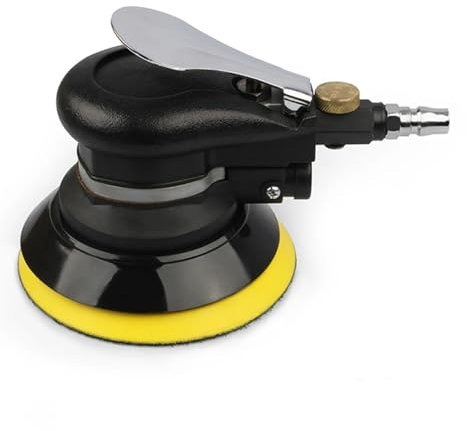 LIJADORA Orbital neumática, pulidora de coche de 5 y 6, máquina de lijado, herramientas de depilación, LIJADORA Orbital aleatoria de aire Alta eficiencia para madera, compuestos y metal.(5 inch Vacu