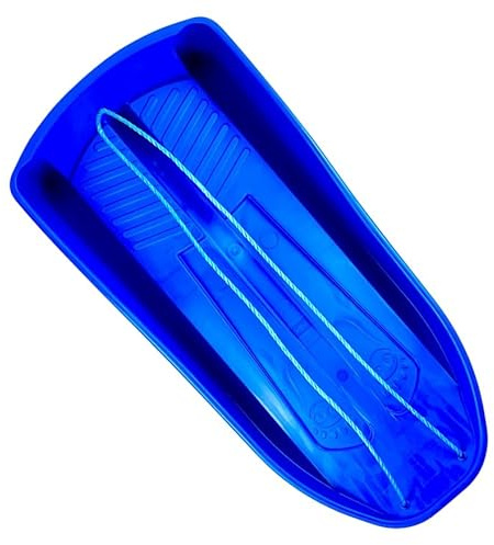 Easy Shopping Heavy Duty Colour Large Adults Kids Children Snow Sledges Toboggan Sledge Red Blue Pink Black With Rope Sled Play Snow Ice (Blue)