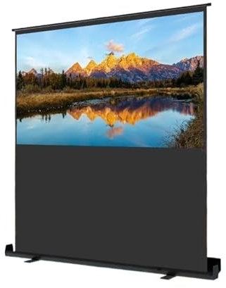 NADCFN Motor-Leinwand Tragbare Pull-Up-Projektion mit Ständer, Projektor-Leinwand, 16:9, 4:3-Leinwand für Heimkino, Outdoor, Camping Projektionsleinwände(110inch (16-9))