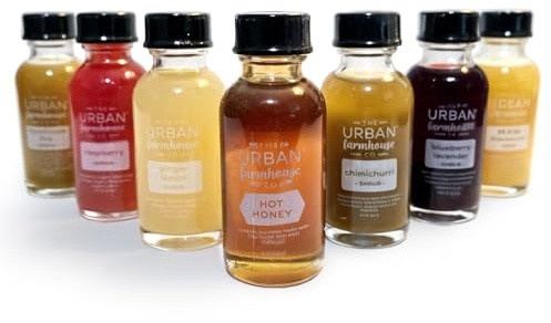 The Urban Farmhouse Co. Organic Vinegar Shrub Shot Variety Box – 1 oz Bottles – Small-Batch Apple Cider Drinking Vinegar with Herbs & Spices – No Sugar Added – Cocktail Mixer, Gut Health Tonic – Holiday Gift Set (7 Shots – Classic)