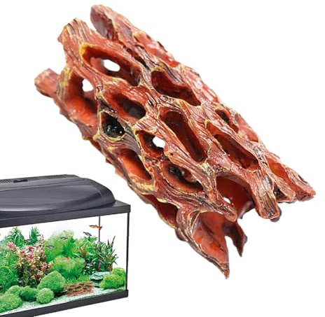 Garnelenversteck, dekoratives Betta-Fischhaus, Aquarium- -Ruhe-Tunnel für die Zucht, Kunstharz-Fischtank-Kampffischhaus