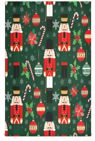 GAIREG Lot de 4 chiffons de séchage absorbants pour vaisselle Motif casse-noisette de Noël Vert 71 x 45 cm