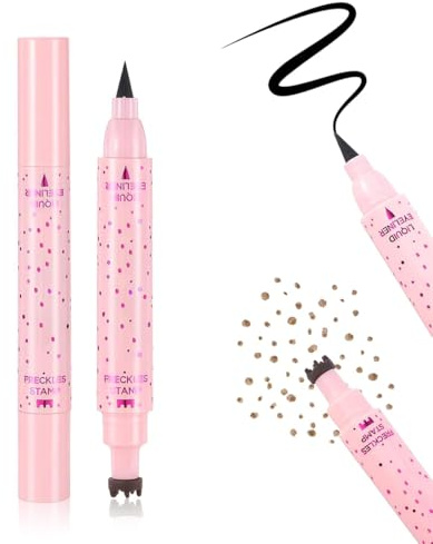 UIEXAY Stylo À Taches De Rousseur Double Fonction Clair, Taches Naturelles Imperméables, Application Facile, 2.2 Ml