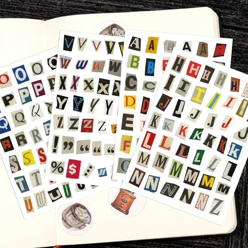 Pegatinas Letras Vinilo Colores Autoadhesivas Scrapbooking, 181 Unidades