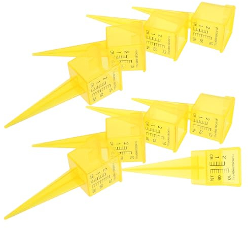 CIYODO Set da 9 Pluviometri per Esterni da 15 Pollici in Plastica Resistente alle Intemperie Misuratori di Pioggia Portatili per Giardino e Prato Strumenti Precisi per Irrigazione e