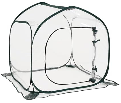 Mini invernadero para plantas, plegable, transparente, para clima frío, instantáneo, para parches de fresas, patio, huertos, jardín, arbustos, verduras, flores
