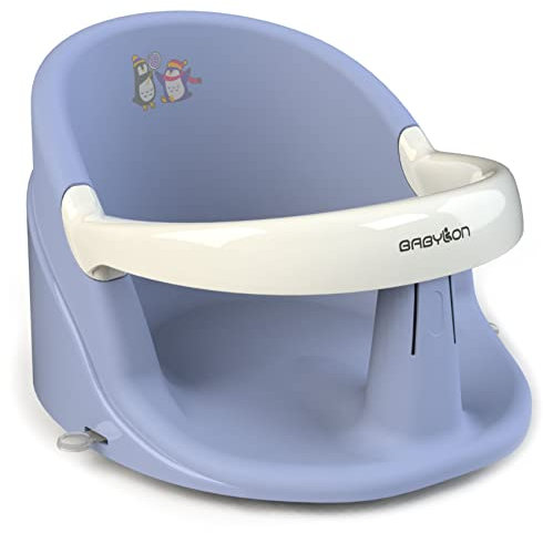 BABYLON Nemo Siège de Douche Anatomique pour Bébé - Siège Bain avec Ventouses Antidérapantes dès 6 Mois - Baignoire bebe Confort - Violet