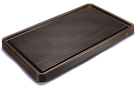 Thé Bakélite Plateau, Plateau de Vidange Ménage Kung Fu Plateau de Service a Thé, Conception Amovible Convient pour Le Bureau (Color : Brown, Size : 60x40x5cm)