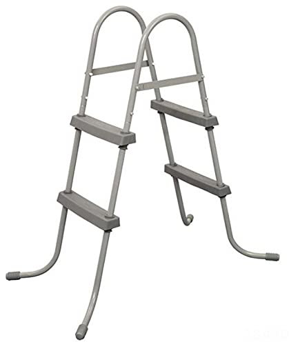 BOTOWI 33 2-Step Above Ground Swimming Pool Ladder Steel Frame, Non Slip Steps, Weight Capacity 330 Lbs,Swimming Pool Double-Sided Escalator