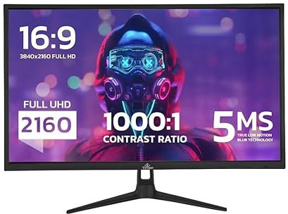YEYIAN Monitor da Gioco Piatto da 27 4K UHD HDR | 3840x2160 | IPS | Vista a 178° | 1000:1 | 60 Hz | 16:9 | 1 miliardo di Colori | Risposta in 5 ms | NVIDIA G-SYNC AMD FreeSync | Altoparlanti