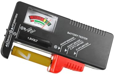 Battery Tester Checker, Universal Small Battery Tester for AAA AA C D 9V 1.5V, Button Cell Batteries Checker - Small Volt Checker for All Batteries - 1 Pack
