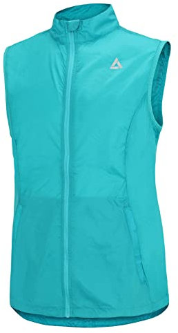 Airtracks Damen Fahrradweste Laufweste Comfort Line Radweste Leichte Wind Weste Reflektierend Winddicht Ärmellos Windstopper Atmungsaktiv XS S M L Xl XXl 3XL 4XL - hellblau - L