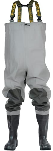 PROS Wathose mit verstärkten Knien wasserdichte Anglerhose Fischerhose