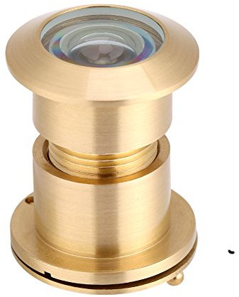 CHEOTIME Türspion, Türspion Mit 28 Mm Durchmesser, Türspion Mit Sichtschutz Türspion Mit Breiter Sicht Türspion Ohne Bohren Für 35–60 Mm Türstärken, Holztüren.(Gold)