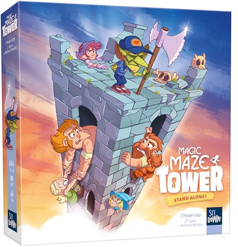 Sit Down | Magic Maze Tower | Family Board Game | Ages 9+ | 1-4 Players | 30 Minutes Playing Time