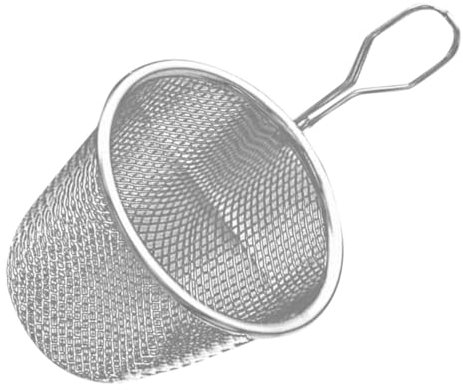 KOCKSHION Schiumarola in Acciaio Resistente Cestello Per Scolapasta Cucchiai Forati Cestello Per Scolare in Acciaio Resistente Scolapasta Con Manico