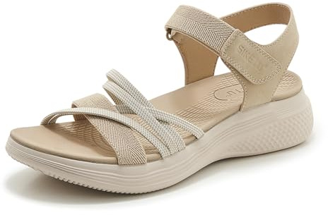 Meik Mangni Sandalias Mujer Verano Deportivas Beige 40 EU