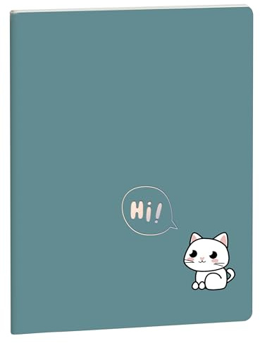 Exacompta - Ref. 2105033E - 1 söta vänner anteckningsbok katt 15 x 21 cm - visuell katt