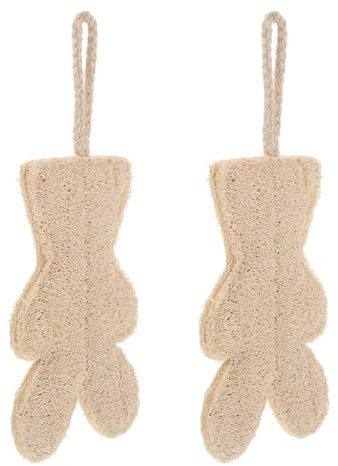 MOTHNUR 2 piezas Esponja Lufa Natural Forma de Oso Exfoliante Corporal para Ducha y Baño Masaje Relajante Espuma Abundante para Uso Hogar Hotel y Gimnasio