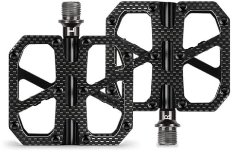 BlissfulAbode Pédales de vélo ultralégères T700 en fibre de carbone avec 3 roulements scellés et vis antidérapantes pour course sur route et trajets en montagne