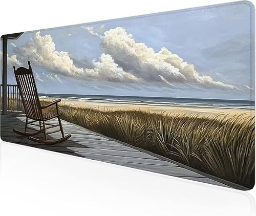 Tapis De Souris Chaise Longue,Sous Main Bureau Pelouse Tapis De Souris XXL Gaming 1600x800x3mm Protege Bureau Base AntidéRapante,Durable ImperméAble Tissu Texturé Microtissu AméLiore PréCision Y1-1003