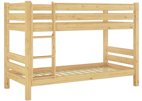 Erst-Holz®Etagenbett für Kinder und Jugendliche Massivholz mit Hoher Nische