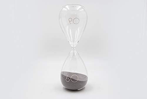 Mascagni Clessidra 60 Minuti Vetro Grigio 29,6 x 10 x 10 cm