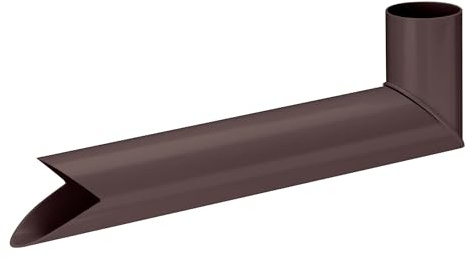INEFA Doccione 50mm Marrone scuro PVC | Pluviale, pezzo di transizione tubo pluviale, accessorio grondaia, montaggio a incastro facile