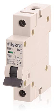 Sicherungsautomat Leitungsschutzschalter MCB Eco-Line, 25A, Typ B, 1-polig, 230/400V, bietet effektiven Schutz, 5 Stück
