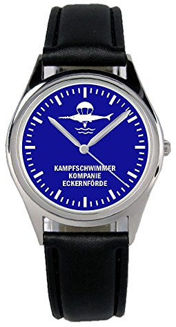 KIESENBERG Armbanduhr Soldat Bundeswehr Kampfschwimmer Eckernförde Geschenk Artikel Idee Fan Damen Herren Unisex Analog Quartz Lederarmband Uhr 36mm Durchmesser B-1206